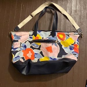 Floral target weekender bag